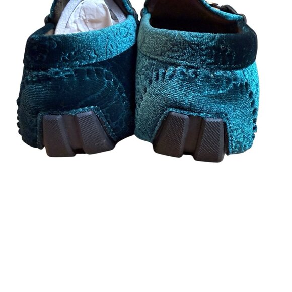 Royal Shoes Green Velvet Loafers Moccasins Men’s Size 9 Shoes New - Picture 5 of 7